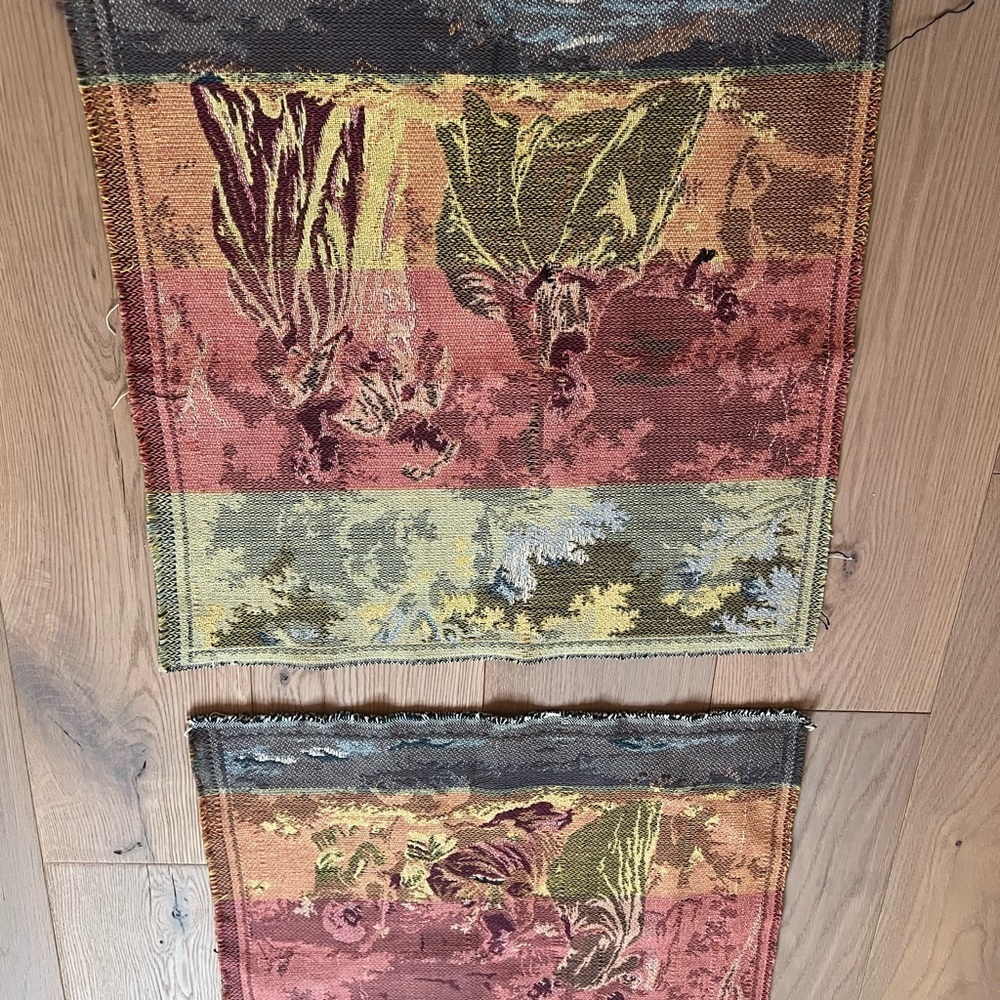2 Vintage Pastoral Scene needle point Tapestry French courtship Aubusson Gobelin - Picture 5 of 5